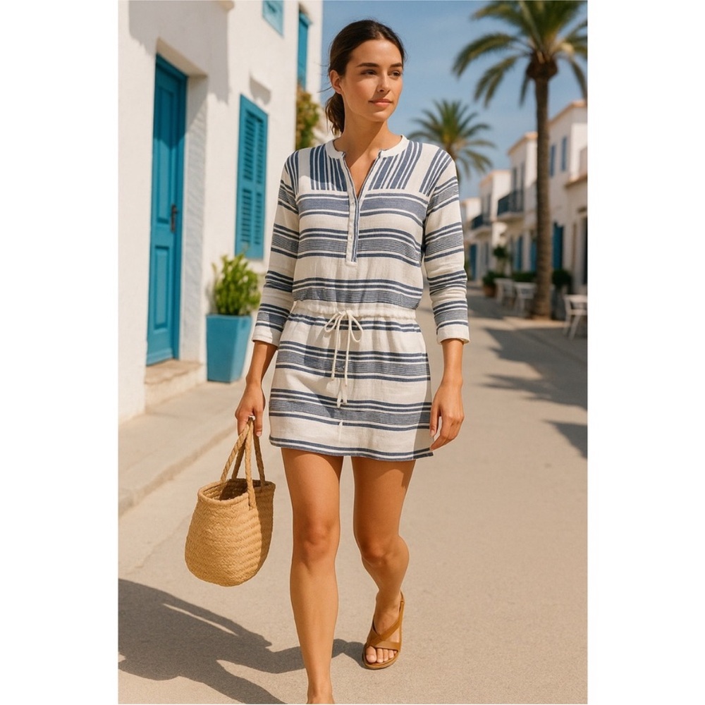 Xirena Emersyn Sorento Striped Beach Tunic Dress XS